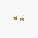 Cluster dot stud earrings pair in 18k gold plated finish, polished sphere cluster modern sculptural earrings.