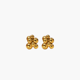Cluster Sphere Stud Earrings in gold stainless steel featuring polished sphere cluster design.