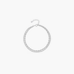 Minimal silver dual ring layered bracelet by About Ease