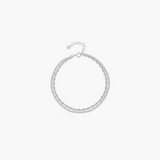Minimal silver dual ring layered bracelet by About Ease