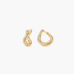 Fluid Twist Hoop Earrings in 14K gold plated finish with a smooth twisted form and refined polished shine.