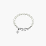 horseshoe pearl bracelet with freshwater pearls and silver clasp