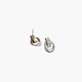 Layered Link Stud Earrings