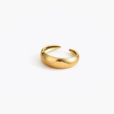 Rounded Dome Ring in stainless steel with a smooth domed open design and adjustable fit