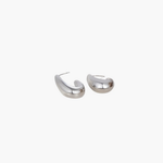 Soft Curve Huggie Earrings in 925 silver plated finish featuring a smooth curved silhouette with a polished shine.
