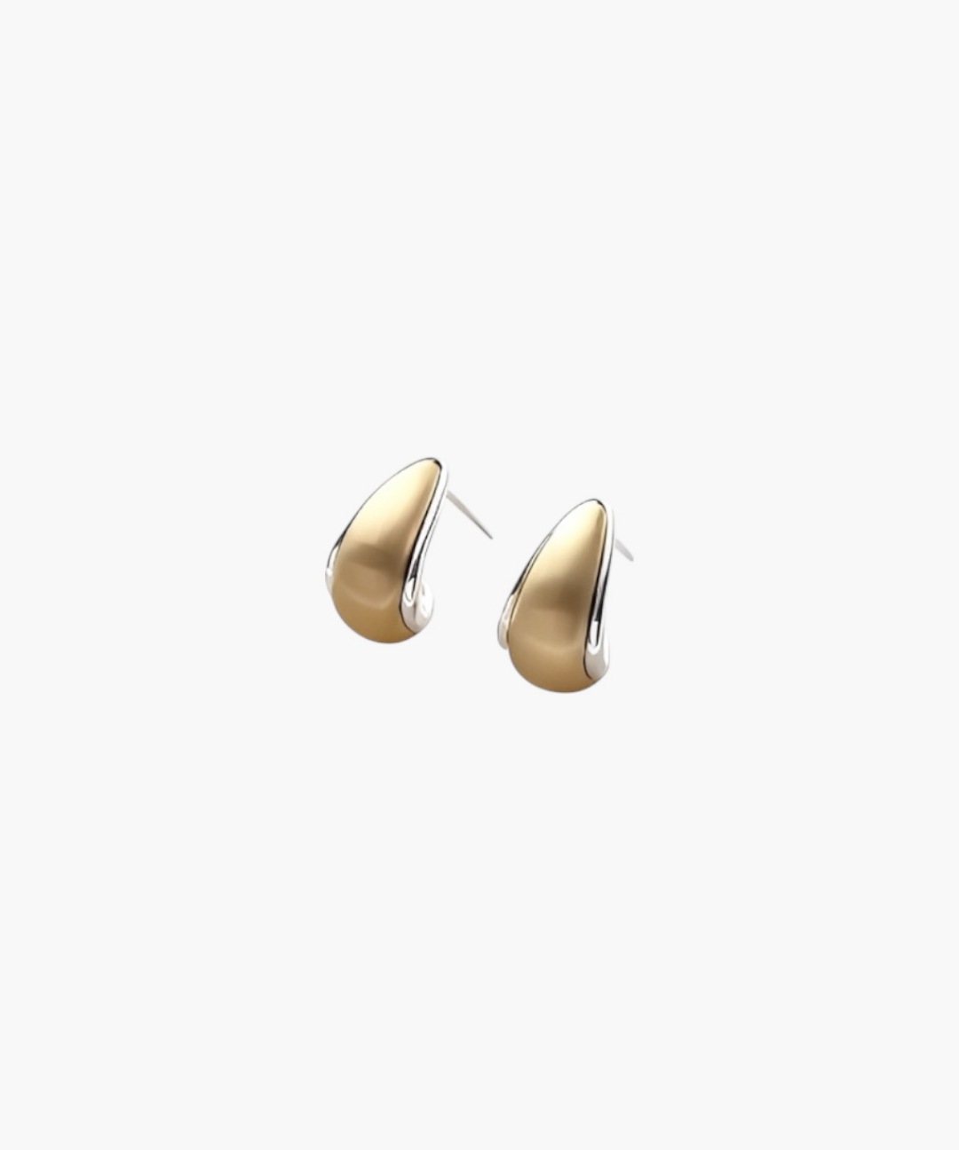 Soft Sculpt Stud Earrings in gold tone featuring a fluid sculpted shape and polished finish.