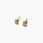 Soft Sculpt Stud Earrings in gold tone featuring a fluid sculpted shape and polished finish.