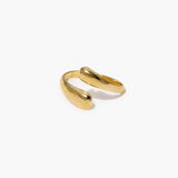 Soft Touch Ring in stainless steel with a smooth rounded open design and adjustable fit