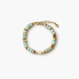 Minimal stone and pearl bracelet with gold accents by About Ease