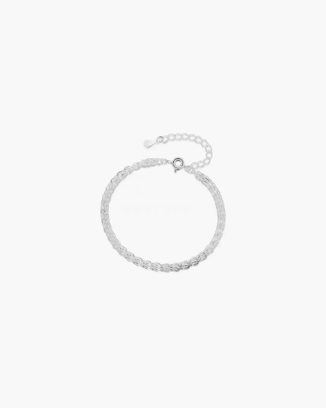 Minimal silver woven line bracelet by About Ease