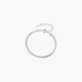 Minimal silver woven line bracelet by About Ease